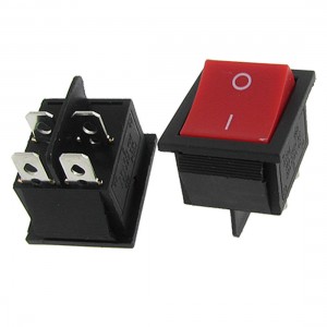 AC 16A/250V 20A/125V 4Pin ON-OFF 2 Position DPST Snap In Boat Rocker Switch 5pcs