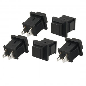 5 Pcs AC 125V 1A SPST Momentary Black Push Button Switch