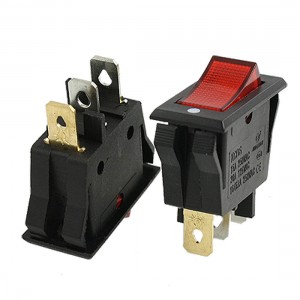 AC 15A/250V 20A/125V Red Light ON-OFF 2 Position SPST Boat Rocker Switch x 10pcs