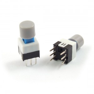 10 Pcs 7x7x12mm Momentary Tact Tactile Push Button Switch Non Lock 6 Pin w Cap