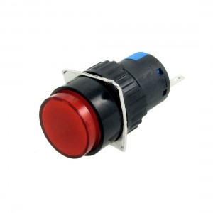 Momentary NO NC Red Round Shape Mini Pushbutton Switch A16