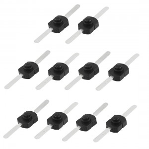 10 x 30V 1A 1712-CC DC Horizontal 2 Pin Latching Torch Push Button Switch