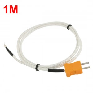 1M K-Type Thermocouple Wire Sensor for Digital Thermometer Probe Fiber Glass
