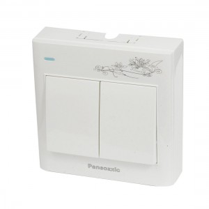 AC 110-250V 10-16A 2 Gang White Household Office Wall Panel Switch