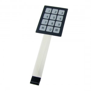12 Key 3x4 Matrix Membrane Switch Keypad Keyboard 76x60x0.8mm