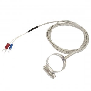 0-400C K Type Temperature Sensors Thermocouple 1.5M w 1.2" Clamp Hoop Probe