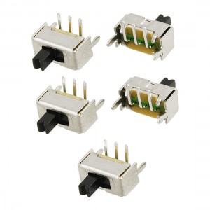 5x 3mm High Knob 3 Pin 2 Position 1P2T SPDT Right Angle Slide Switch 0.3A 50V DC