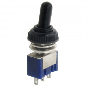 AC 125V 6A ON/ON SPDT 3 Terminals Toggle Switch w Waterproof Cover Cap