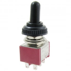 250V 2A 120V 5A ON/OFF/ON 3 Position DPDT Toggle Switch w Waterproof Cover Cap