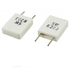 5 x 0.22 Ohm 5 Watt Wirewound Radial Ceramic Cement Resistors