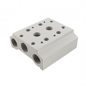 Rectangle Pneumatic 2 Stations Solenoid Air Valve Base