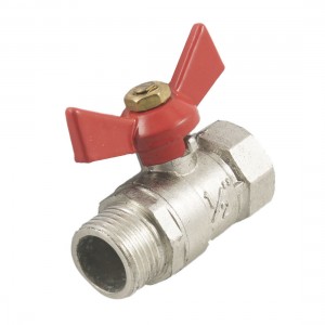 Water Gas Pipe 1/2" Thread Red Plastic Tee Handle Ball Valve