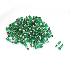 100 Pcs Recessed Green Pilot Light Signal Indicator Lamp DC 24V 10mm XD10-1