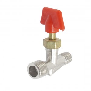 Silver Tone Metal 1/8"PT x 1/4"PT Joint Pipe Gas Valve Hpbkd