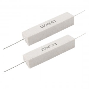 2 Pcs 20W 5 Ohm 5% Wirewound Cement Resistors 20 Watt 5R