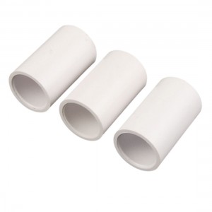3 Pcs White PVC-U Water Pipe Straight Adapter Connector