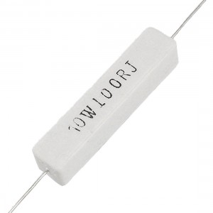 5 Pcs Axial Wirewound Cement Resistors 100 Ohm 10W 5% 