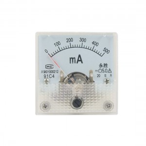 Panel Mount DC 500mA Analog Current Meter Mini Ammeter