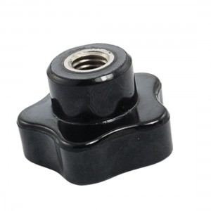 Widely used 8mm Female Thread Diameter Screw On Type Star Knob Blk