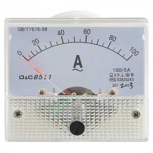 Class 2.5 Accuracy Analog AC 0-100A Scale Ampere Panel Meter Gauge