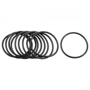 10 Pcs 55mm x 3mm x 49mm Mechanical Black NBR O Rings Oil Seal Washers