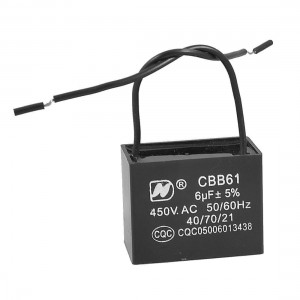 CBB61 Metalized Polypropylene Film Motor Run Capacitor AC 450V 6uF