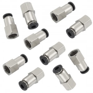 10 Pcs 1/8" PT Female Thread 4mm Push In Joint Pneumatic Quick Fittings