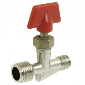 1/8" to 1/4" Male Thread Connector Plastic Handle Gas Valve