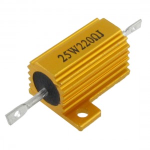 Chassis Mount Wirewound Aluminium Housed Resistor 5% 25W 220 Ohm