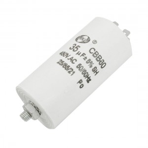 CBB60 AC 450V 35uF 8mm Thread Polypropylene Film Motor Run Capacitor