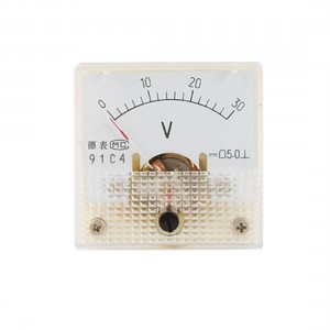 91C4 DC 0-30V Volt Square Analog Voltmeter Panel Gauge