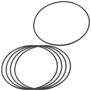 150mm x 3.1mm Flexible Rubber O Ring Sealing Washer Black 5 Pcs
