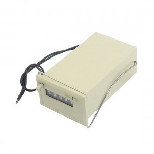 DC 24V CSK5-NKW 5 Digits 2 Black Wired Electronmagnetic Counter Gray