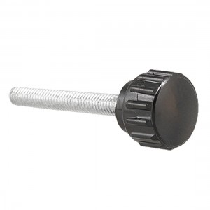 M4x30mm Male Thread Black Knurled Thumbscrew Grip Knob 