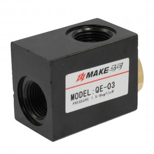 QE-03 One Way Flow G3/8" Thread Pipe Air Pneumatic Exhaust Valve