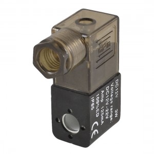 Black Plastic Shell DC 12V 3W Pneumatic Control Solenoid Valve Coil