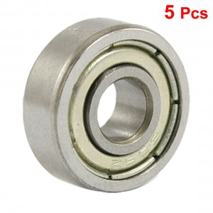 605Z 5 x 14 x 5mm Double Shielded Miniature Deep Groove Ball Bearings 5 Pcs