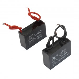 2 Pcs CBB61 AC 450V 1uF Air Conditioner Electric Fan Running Capacitor