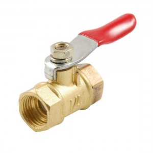 Full Port 1/4" PT to 1/4" PT Thread Red Lever Handle Ball Valve
