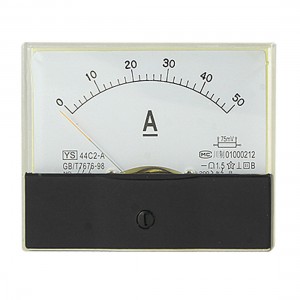 DC 0-50A Current Testing Rectangle Panel Meter Aperemeter Gauge