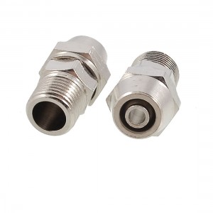 2 x Chrome Plated Brass 1/8" PT Thread 6mm Hose Quick Joint Connectors