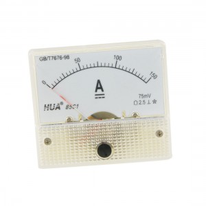 Rectangle Plastic Housing Fine Tuning Dial Panel Ampere Meter DC 0-150A