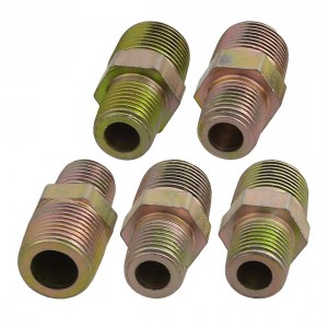 5 x 3/8" x 1/4" PT Male Thread Hex Bushing Air Tube Fittings Connectors