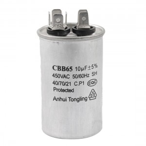 CBB65 10uF 50/60Hz Cylinder Motor Run Capacitor AC 450V Atpxa