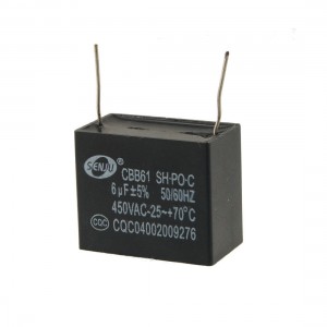 450V AC 6uF Polypropylene Film Motor Run Capacitor Nunas