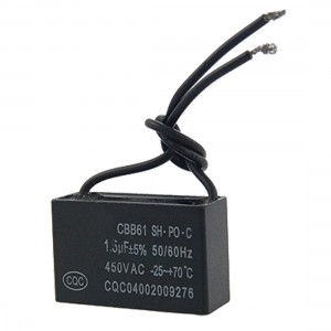450V 1.5uF 50/60Hz Fan Motor Run Capacitor CBB61 Eenrf