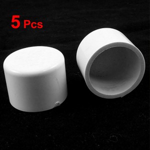 27mm Length 32mm Inner Diameter Pipe End Caps Covers Fittings 5 Pcs