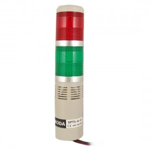 R/G LED Flash Alarm Industrial Signal Tower Stack Light Lamp 90dB AC/DC 24V