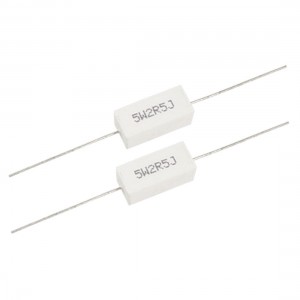 5W Watt 2.5 Ohm 2R5 Wire Wound Cement Resistors 10 Pcs