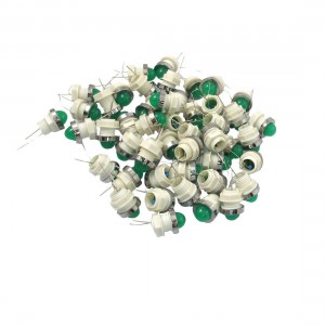 50 Pcs 10mm 24VDC Green Round Head LED Lamp Indicator Pilot Light AD11-10/20